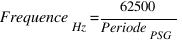 Frequence_Hz = 62500/Periode_PSG