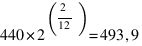 440*2^(2/12)=493,9